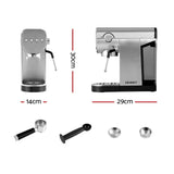 Devanti 20 Bar Coffee Machine Espresso Maker Professional Barista Home