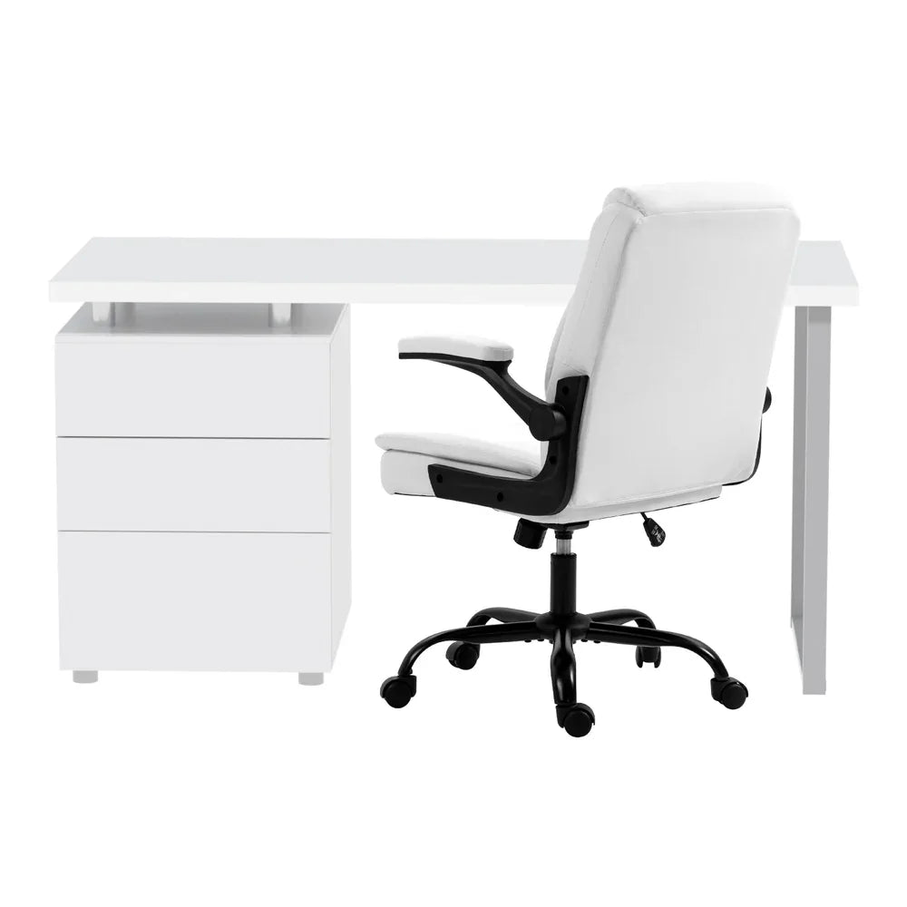 Artiss Computer Desk Executive Office Chairs Sets White - Flea Market