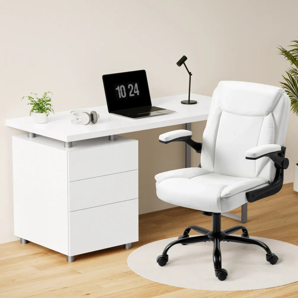Artiss Computer Desk Executive Office Chairs Sets White - Flea Market