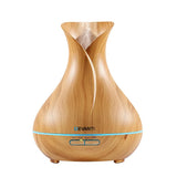 Devanti 400ml Ultrasonic Aroma Diffuser - Light Wood Aromatherapy Humidifier with LED