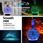 Devanti Ultrasonic Aroma Diffuser - 3D Firework Effect LED Aromatherapy Humidifier