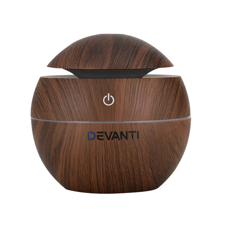Devanti Aroma Diffuser Aromatherapy Dark Wood 130ml - Flea Market