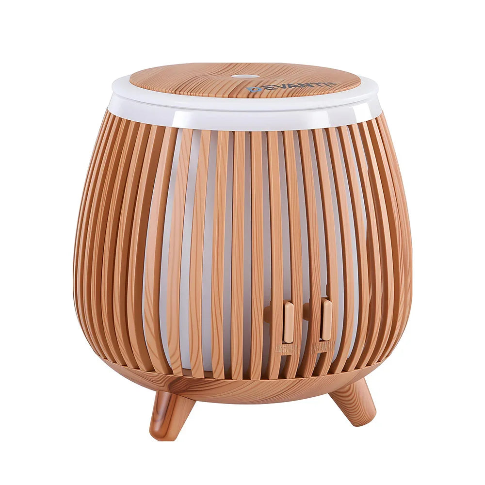 Devanti 140ml Ultrasonic Aroma Diffuser - Forest Iron Design Deep Wood LED Humidifier