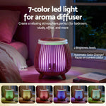 Devanti 140ml Ultrasonic Aroma Diffuser - Forest Iron Design Deep Wood LED Humidifier
