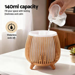 Devanti 140ml Ultrasonic Aroma Diffuser - Forest Iron Design Deep Wood LED Humidifier