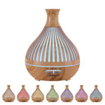 Devanti Ultrasonic Aroma Diffuser Aromatherapy 400ml LED Lights Iron Humidifier Forest Light wood grain