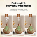 Devanti Ultrasonic Aroma Diffuser Aromatherapy 400ml LED Lights Iron Humidifier Forest Light wood grain