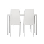 Artiss Dining Chairs and Table Dining Set 4 Chair Set Of 5 White - Flea Market