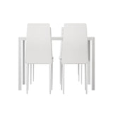Artiss Dining Chairs and Table Dining Set 4 Chair Set Of 5 White - Flea Market