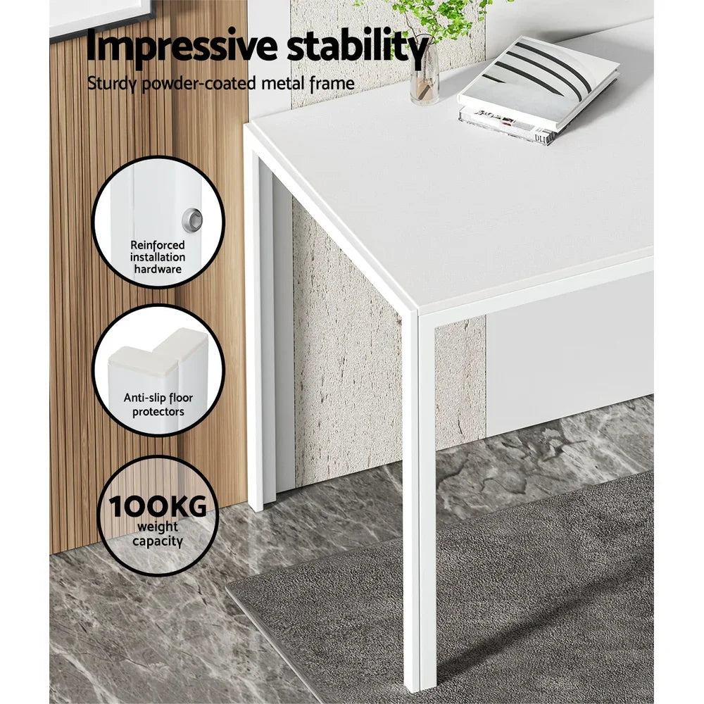 Artiss Dining Chairs and Table Dining Set 4 Chair Set Of 5 White - Flea Market