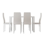 Artiss Dining Chairs and Table Dining Set 6 Chair Set Of 7 White - Flea Market