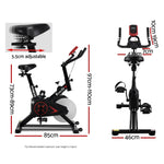 Everfit exercise bike with adjustable seat and dimensions for home gym fitness