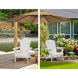 3PC Adirondack Outdoor Table and Chairs Wooden Foldable Beach Chair White - Flea Market