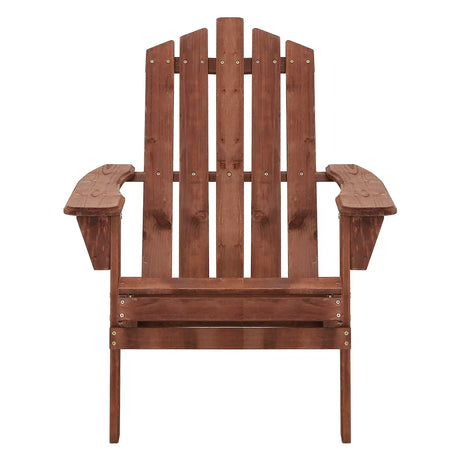 Adirondack Outdoor Chairs Wooden Beach Chair Patio Furniture Garden Brown - Flea Market