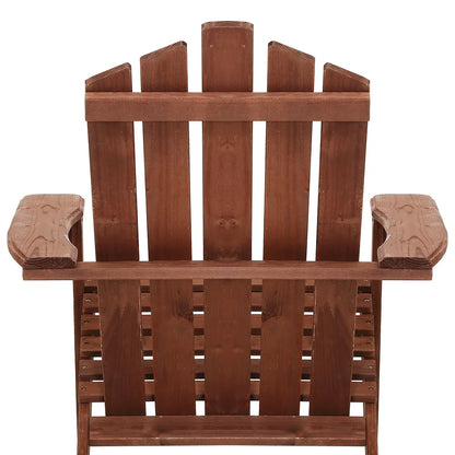Adirondack Outdoor Chairs Wooden Beach Chair Patio Furniture Garden Brown - Flea Market