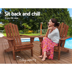 Adirondack Outdoor Chairs Wooden Beach Chair Patio Furniture Garden Brown - Flea Market