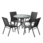 Outdoor Dining Set Table and Chairs Patio Garden Furniture Bistro Set - Flea Market