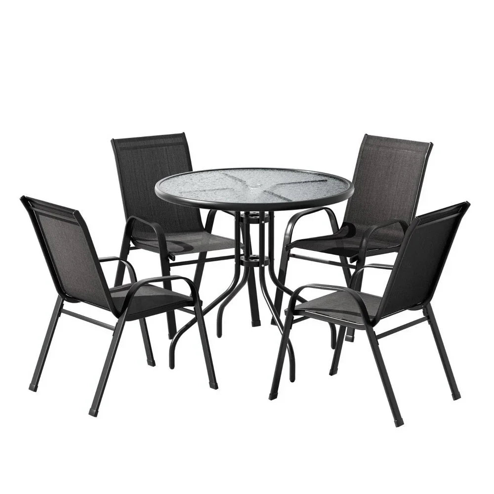 Outdoor Dining Set Table and Chairs Patio Garden Furniture Bistro Set - Flea Market