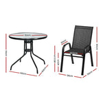 Outdoor Dining Set Table and Chairs Patio Garden Furniture Bistro Set - Flea Market