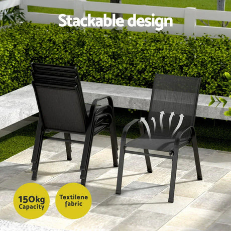 Outdoor Dining Set Table and Chairs Patio Garden Furniture Bistro Set - Flea Market