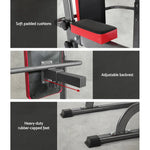 Close-up of workout bench features including soft padded cushions, adjustable backrest, and heavy-duty rubber-capped feet