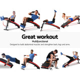 Multifunctional sit-up bench used by men and women for various abdominal and strength exercises