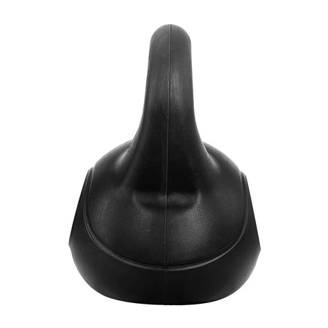 Black ergonomic bicycle seat with smooth surface and contour design viewed from the front