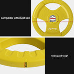 Yellow 20kg Everfit weight plate with 40cm diameter, 5cm center hole, durable and compatible with most bars