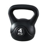 Black 4kg kettlebell with ergonomic handle for strength training