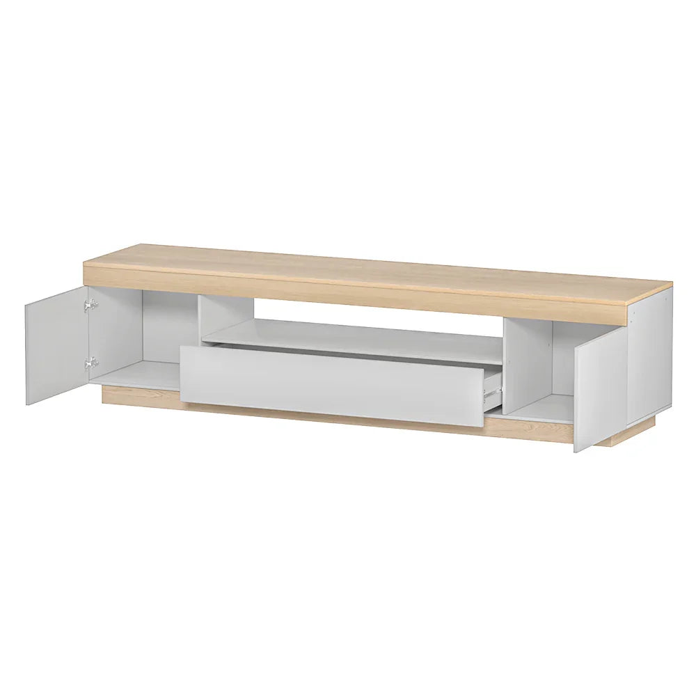 Artiss TV Cabinet Entertainment Unit Stand 180CM White Wood - Flea Market