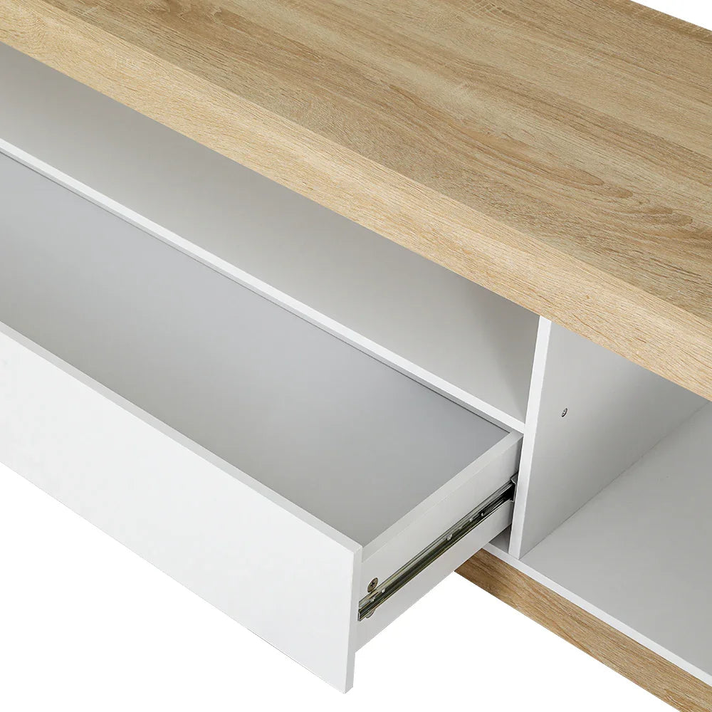 Artiss TV Cabinet Entertainment Unit Stand 180CM White Wood - Flea Market