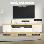 Artiss TV Cabinet Entertainment Unit Stand 180CM White Wood - Flea Market