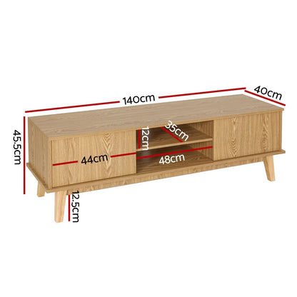 Artiss TV Cabinet Entertainment Unit Stand Storage Shelves TV Unit 140CM - Flea Market