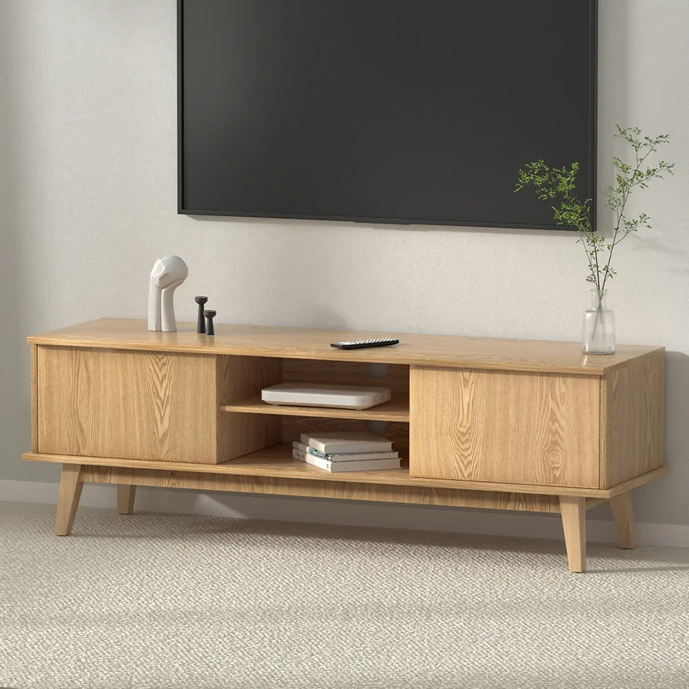 Artiss TV Cabinet Entertainment Unit Stand Storage Shelves TV Unit 140CM - Flea Market