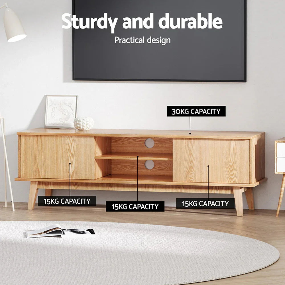 Artiss TV Cabinet Entertainment Unit Stand Storage Shelves TV Unit 140CM - Flea Market