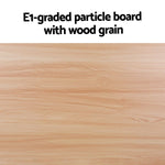 E1-graded particle board with light wood grain texture