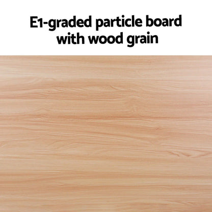 E1-graded particle board with light wood grain texture