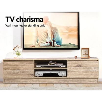 Artiss TV Cabinet Entertainment Unit 160cm Pine Charles - Flea Market