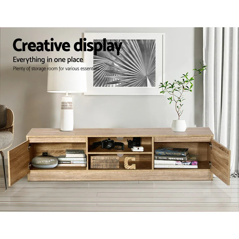 Artiss TV Cabinet Entertainment Unit 160cm Pine Charles - Flea Market