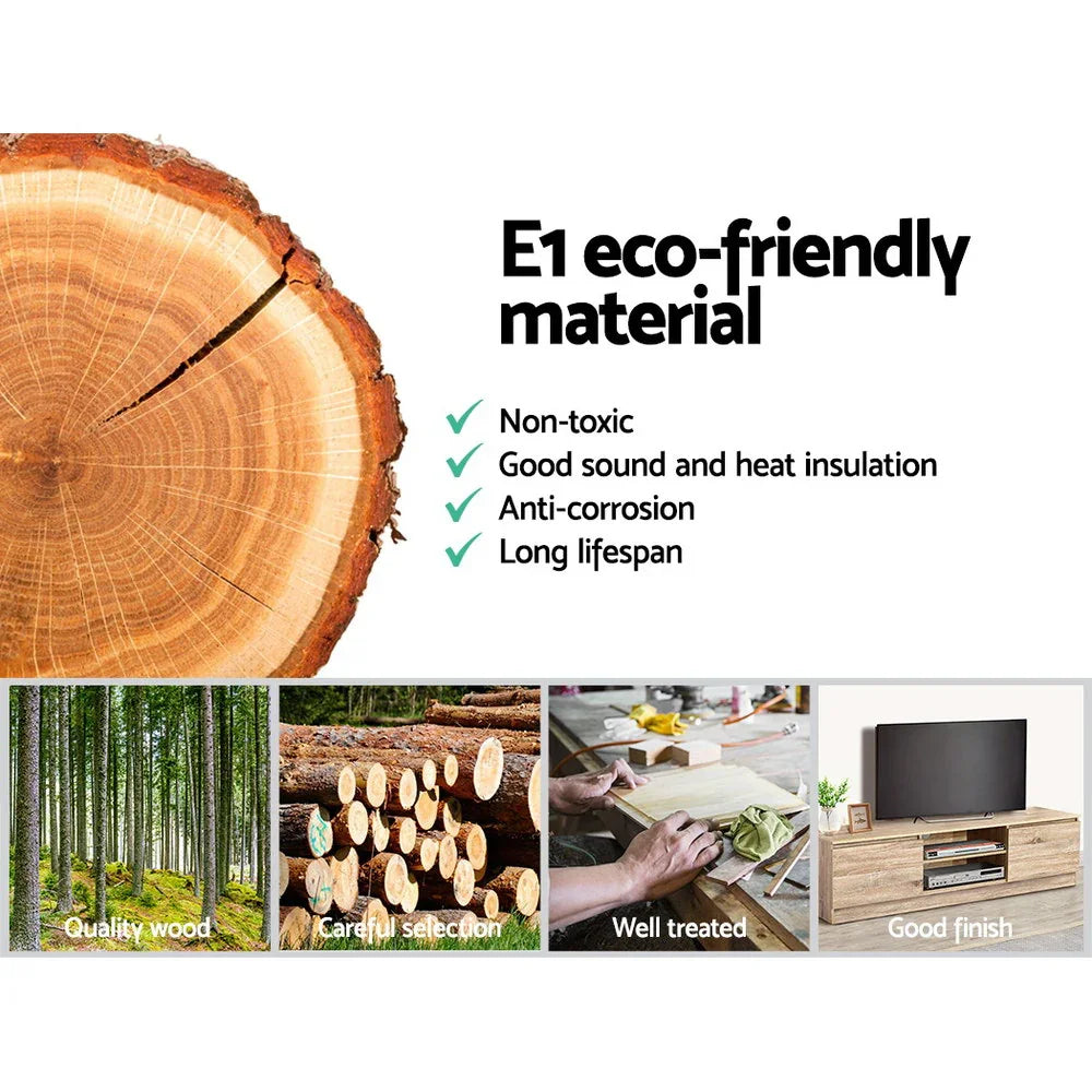 Artiss TV Cabinet Entertainment Unit 160cm Pine Charles - Flea Market