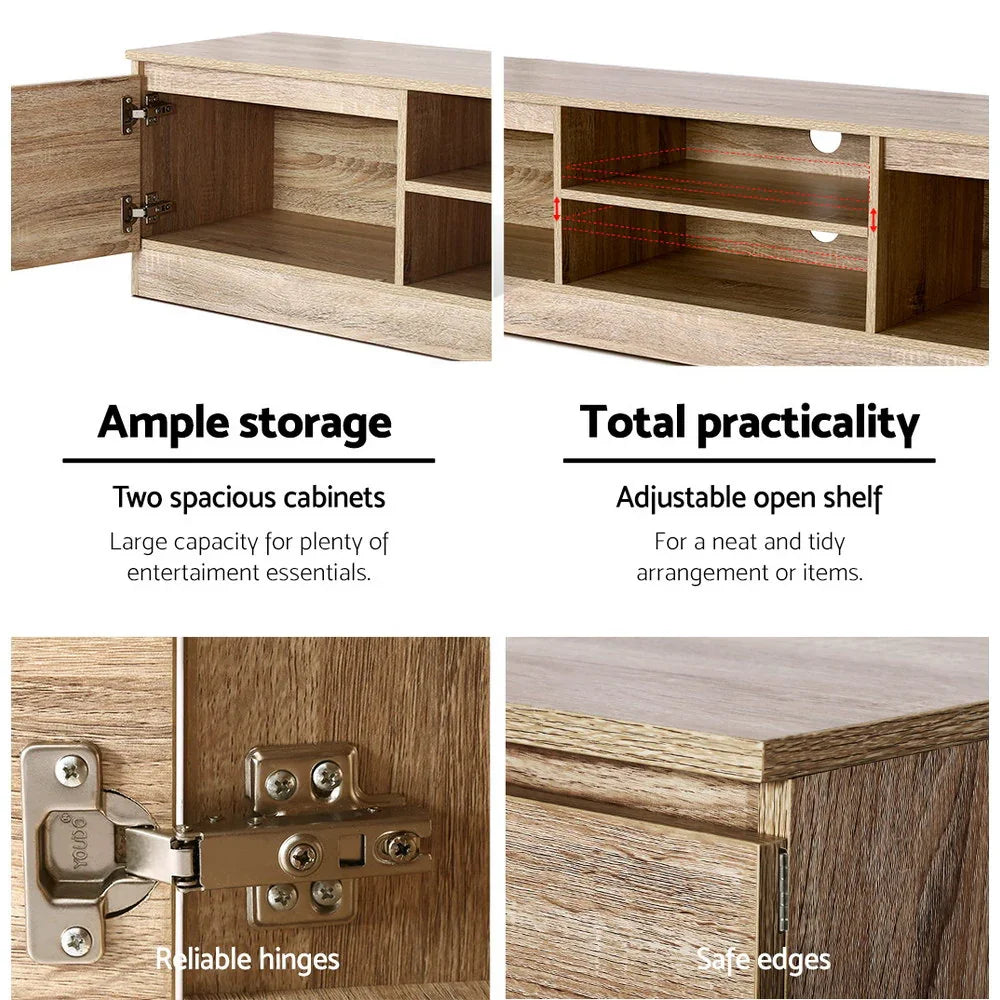 Artiss TV Cabinet Entertainment Unit 160cm Pine Charles - Flea Market