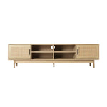 Artiss TV Cabinet Entertainment Unit 180cm Rattan Cole - Flea Market
