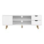 Artiss TV Cabinet Entertainment Unit 120cm White Larin - Flea Market