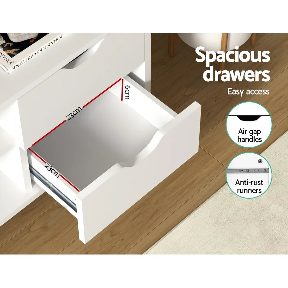 Artiss TV Cabinet Entertainment Unit 120cm White Larin - Flea Market