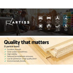 Artiss E1 particle board furniture, quality features, wood panels and family setting