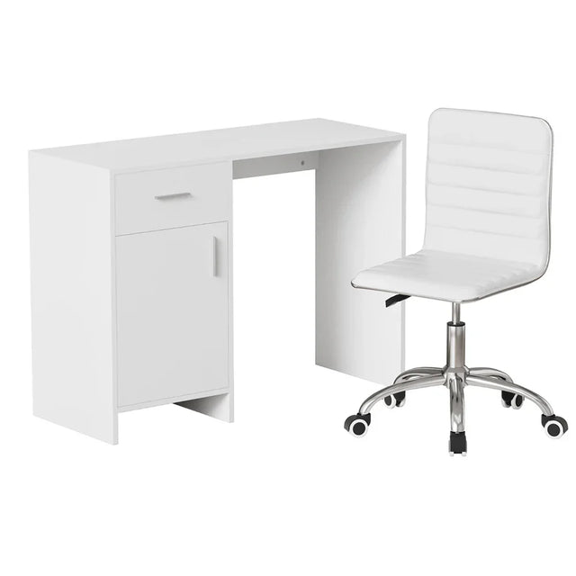 Artiss Office Set - 100cm White - Flea Market