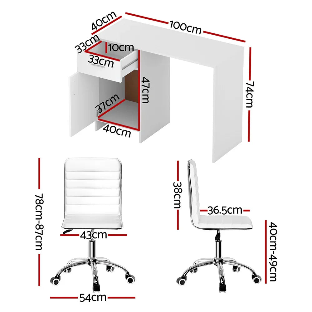 Artiss Office Set - 100cm White