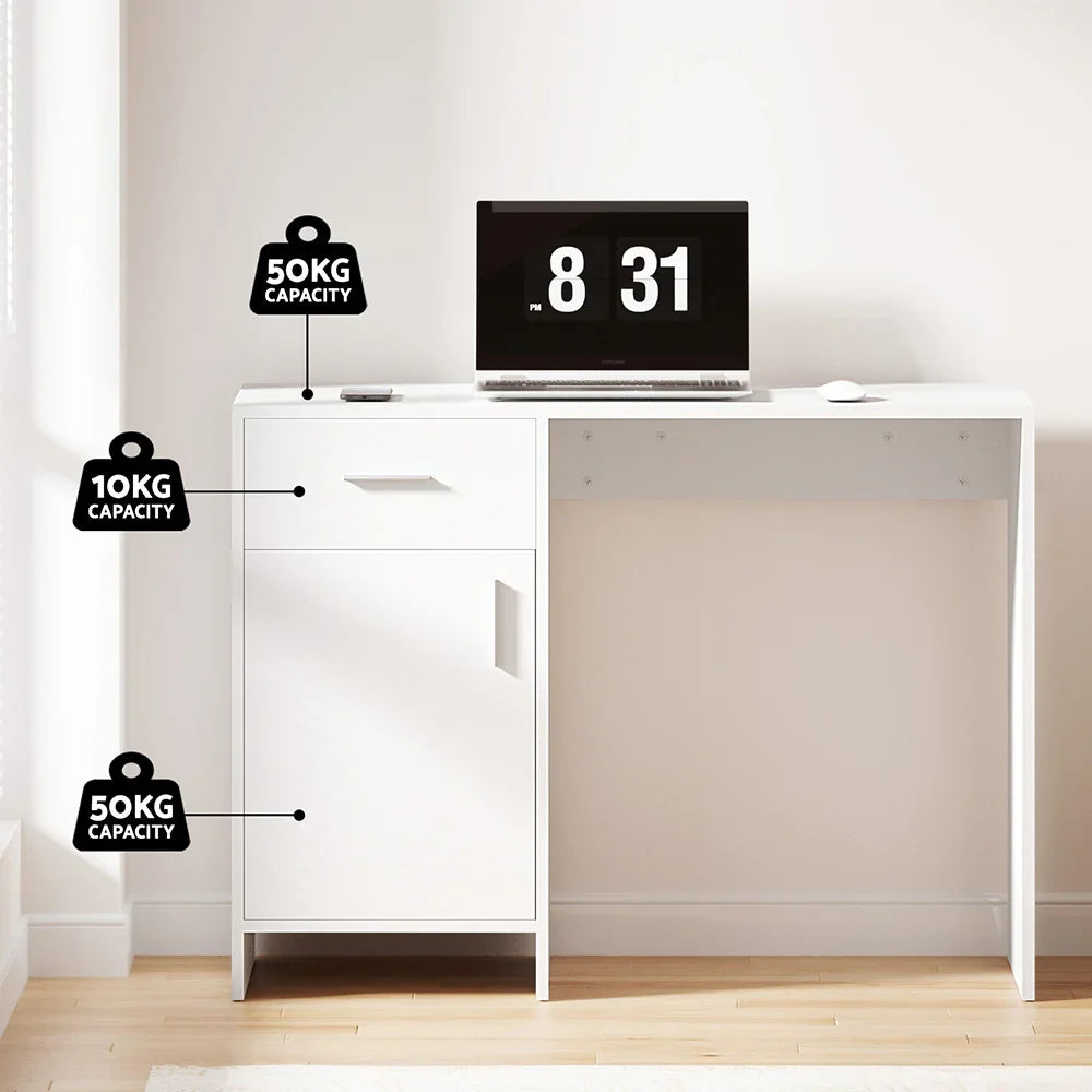 Artiss Office Set - 100cm White - Flea Market