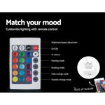 LED light remote control with color buttons and lighting modes, labeled for customization