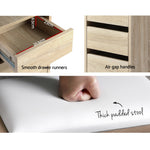 Corner Dressing Table 5 Drawers Oak with Stool - Artiss Vanity Desk